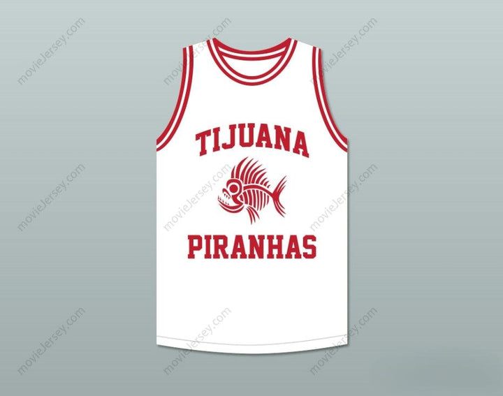 CUSTOM ANY Name Number GUILLERMO RODRIGUEZ 27 TIJUANA PIRANHAS WHITE BASKETBALL JERSEY MEXICAN EXPANSION TEAM Top Stitched S-6XL