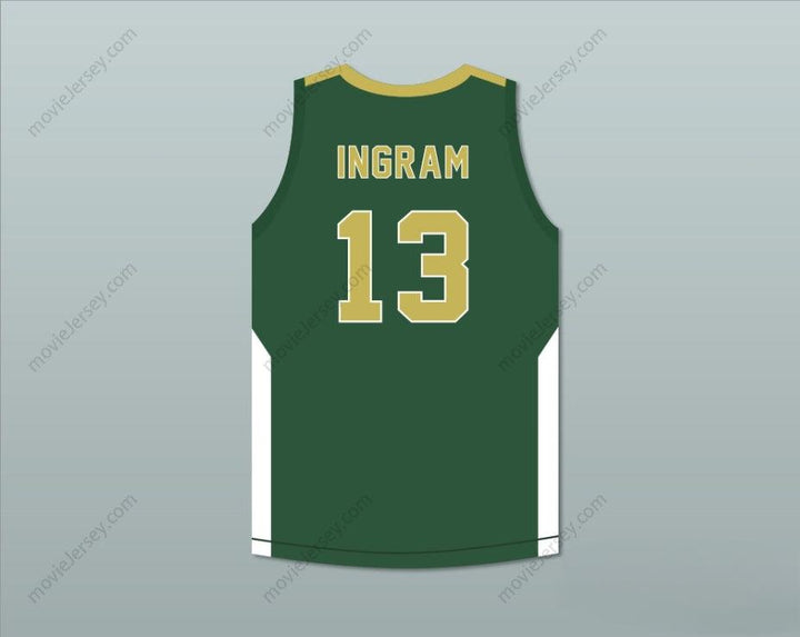 CUSTOM ANY Name Number BRANDON INGRAM 13  HIGH SCHOOL GREEN BASKETBALL JERSEY Top Stitched S-6XL