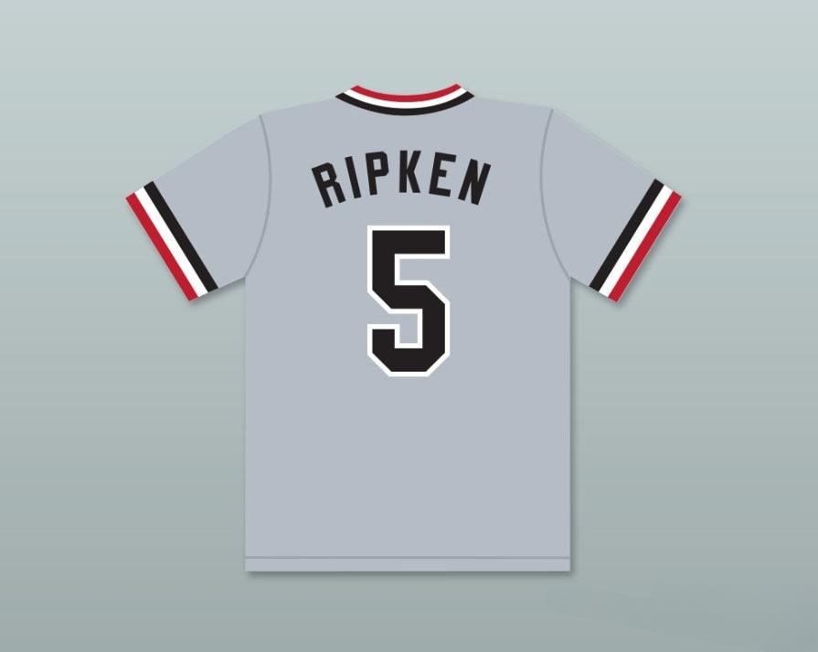 Custom Any Name Number CAL RIPKEN JR. 5  RED WINGS GRAY BASEBALL JERSEY Top Stitched S-6XL