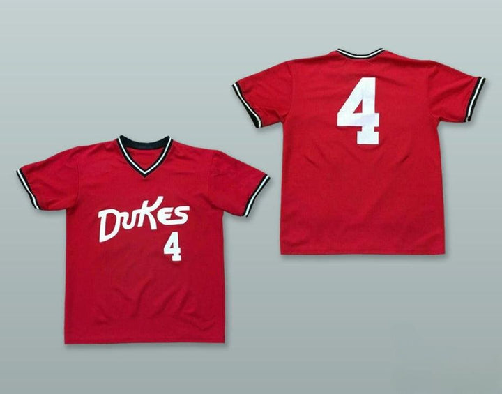 Custom Any Name Number DUKES 4 RED BASEBALL JERSEY Top Stitched S-6XL