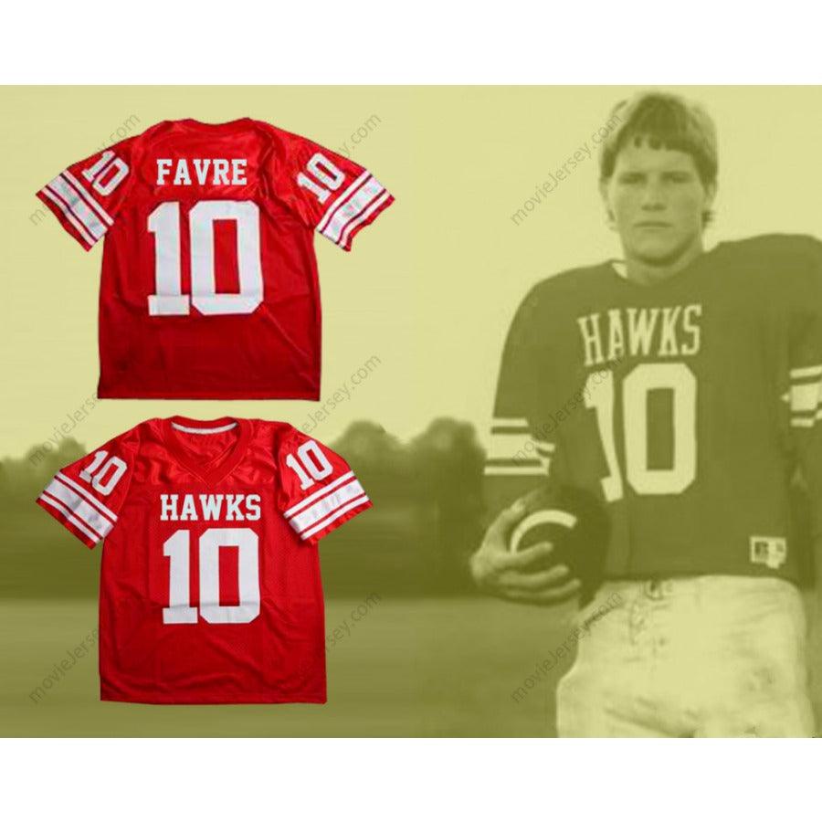 CUSTOM ANY Name Number BRETT FAVRE 10 HANCOCK HIGH SCHOOL FOOTBALL JERSEY Top Stitched S-6XL