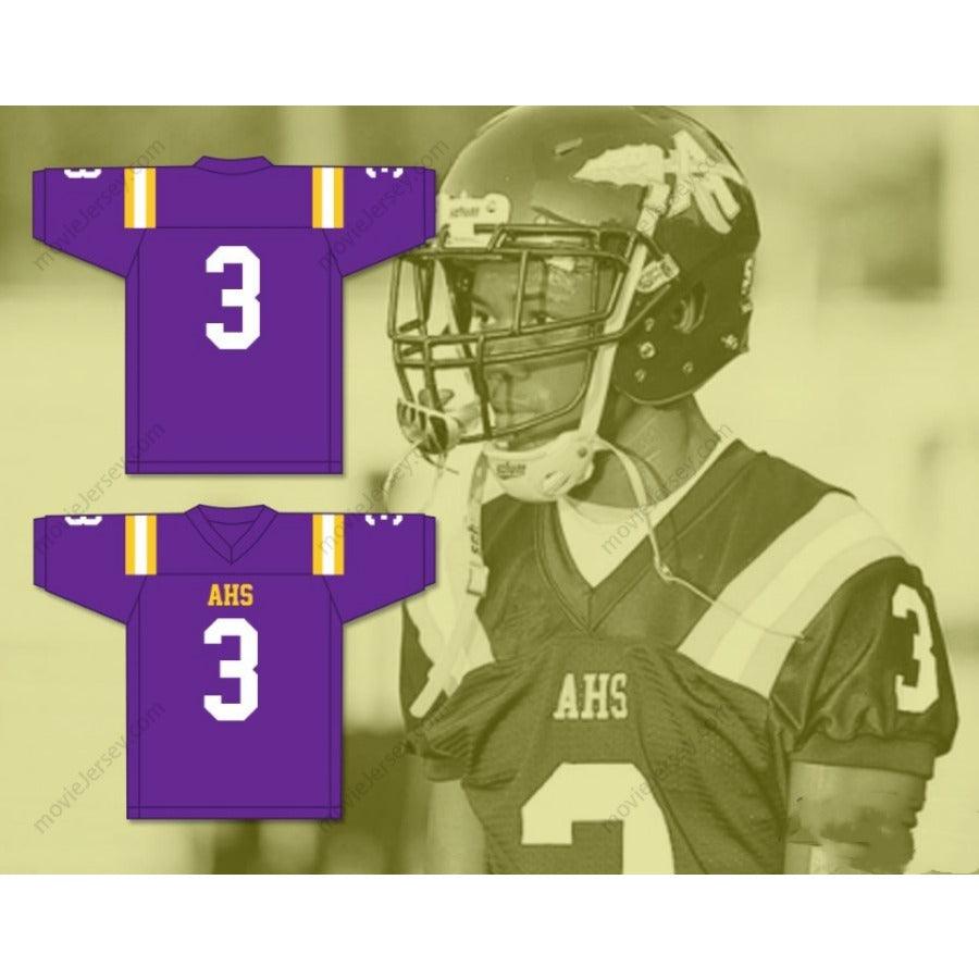 CUSTOM ANY Name Number DEVONTA SMITH 3 AMITE HIGH MAGNET SCHOOL PURPLE Football Jersey Top Stitched S-6XL