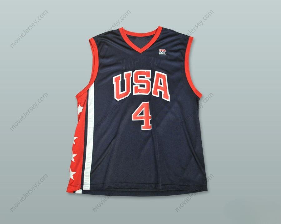 CUSTOM ANY Name Number ALLEN IVERSON 4 TEAM USA BASKETBALL JERSEY Top Stitched S-6XL