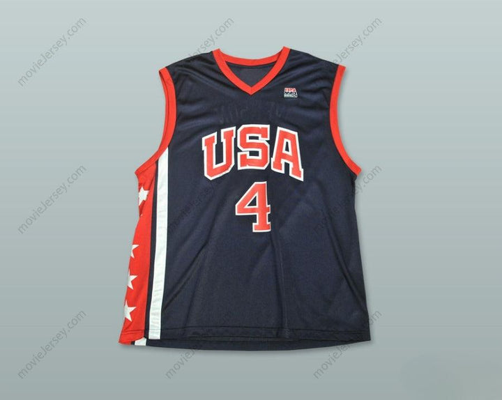CUSTOM ANY Name Number ALLEN IVERSON 4 TEAM USA BASKETBALL JERSEY Top Stitched S-6XL