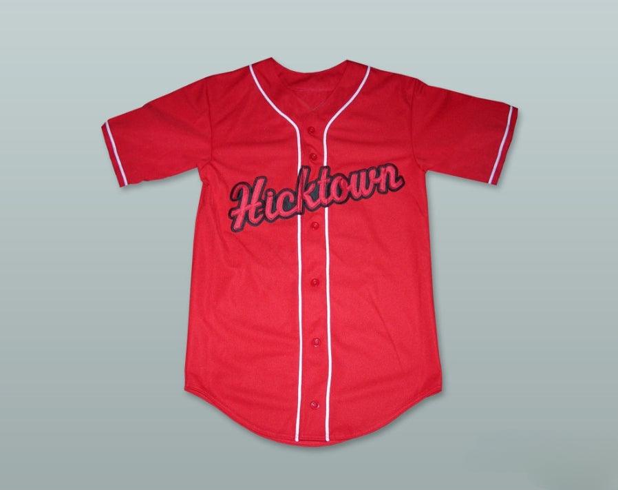 Custom Any Name Number HICKTOWN 12 RED BASEBALL JERSEY Top Stitched S-6XL