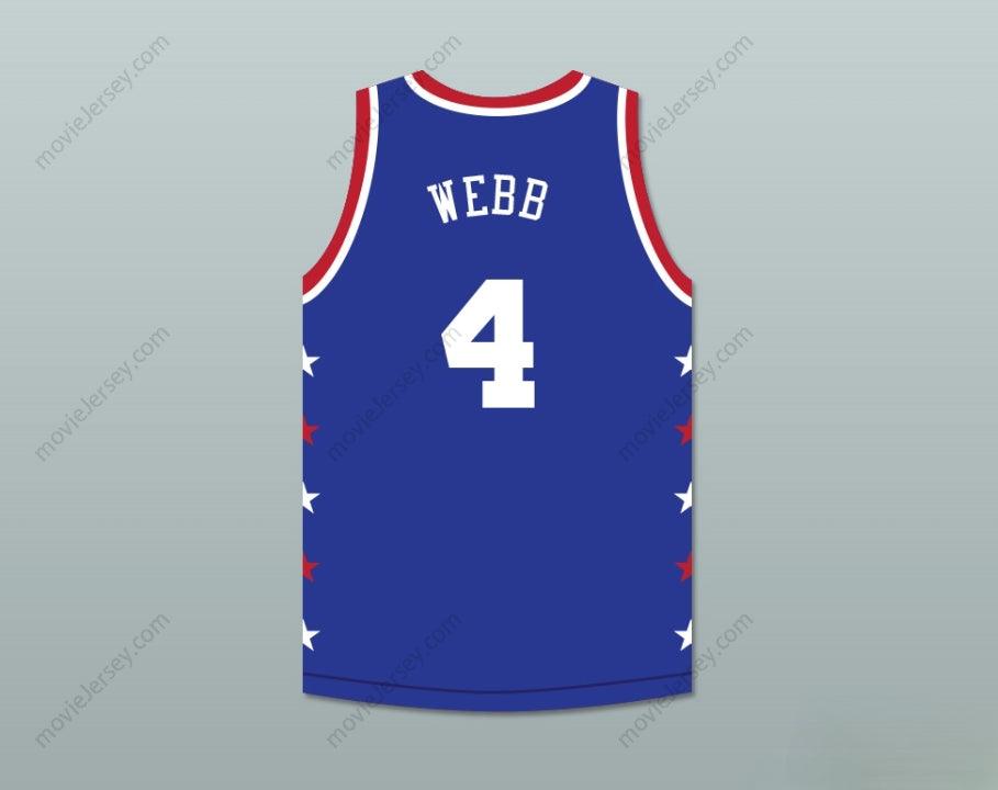 CUSTOM ANY Name Number SPUD WEBB 4 MAGIC JOHNSON ALL STAR GAME BLUE BASKETBALL JERSEY 1986 MIDSUMMER NIGHT'S MAGIC CHARITY EVENT Top Stitched S-6XL