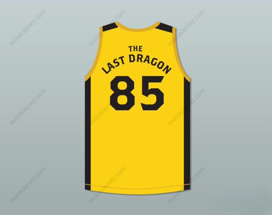 CUSTOM ANY Name Number BRUCE LEROY GREEN 85 THE LAST DRAGON YELLOW MORTAL KOMBAT JERSEY WITH EMBROIDERED PATCH Top Stitched S-6XL