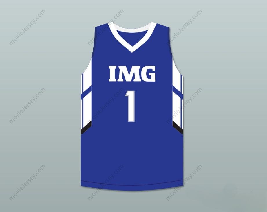 CUSTOM ANY Name Number JONATHAN ISAAC 1 IMG ACADEMY BLUE BASKETBALL JERSEY Top Stitched S-6XL