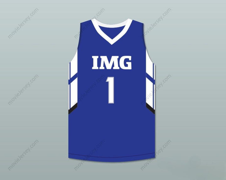 CUSTOM ANY Name Number JONATHAN ISAAC 1 IMG ACADEMY BLUE BASKETBALL JERSEY Top Stitched S-6XL