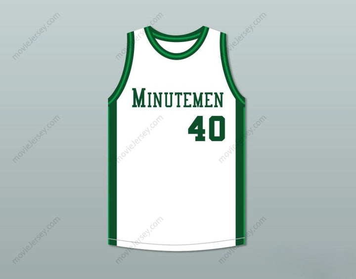 CUSTOM ANY Name Number SHAWN KEMP 40 CONCORD HIGH SCHOOL MINUTEMEN WHITE BASKETBALL JERSEY Top Stitched S-6XL