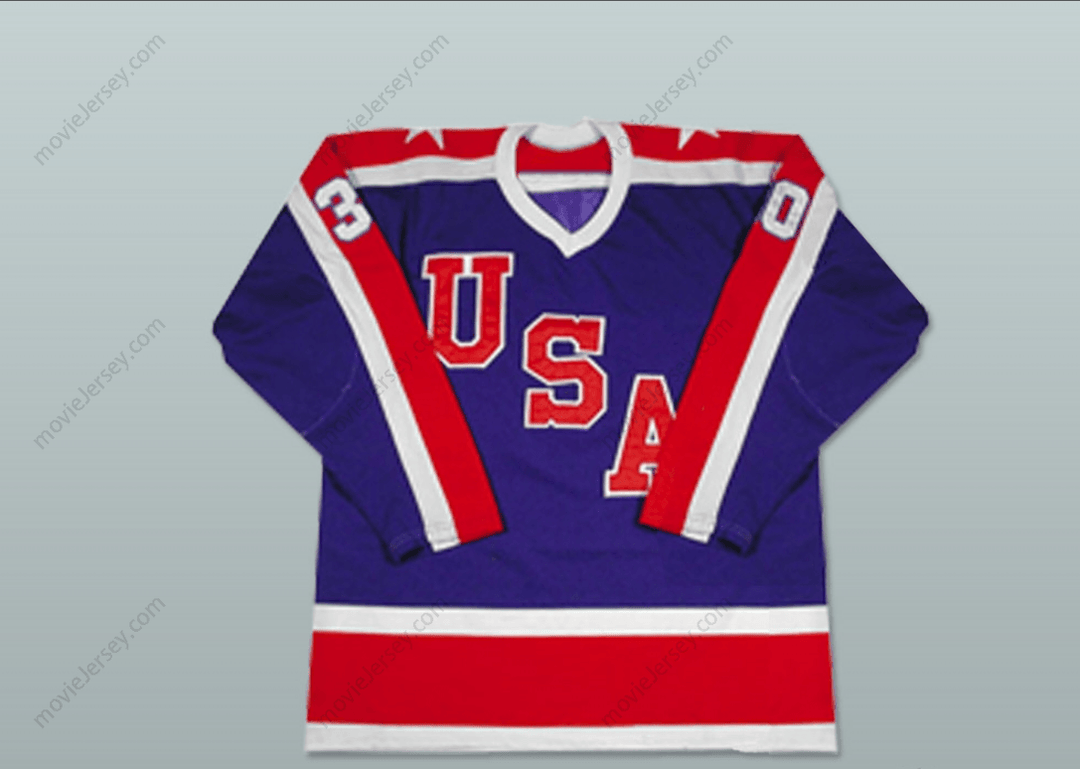 Custom Any Name Number Jim Craig 30 Team USA Miracle On Ice Hockey Jersey Top Stitched S-6XL