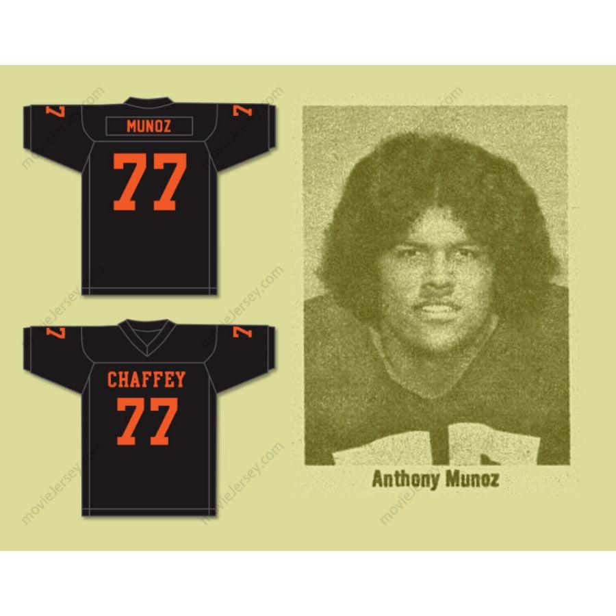 CUSTOM ANY Name Number CUSTOM ANTHONY MUNOZ 77 CHAFFEY HIGH SCHOOL TIGERS FOOTBALL JERSEY Top Stitched S-6XL