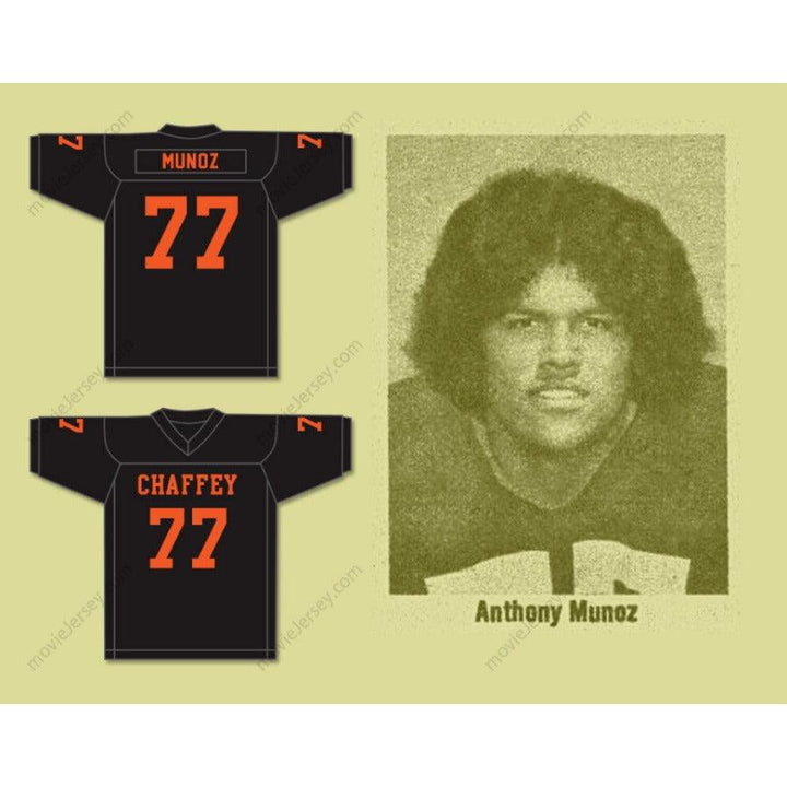 CUSTOM ANY Name Number CUSTOM ANTHONY MUNOZ 77 CHAFFEY HIGH SCHOOL TIGERS FOOTBALL JERSEY Top Stitched S-6XL