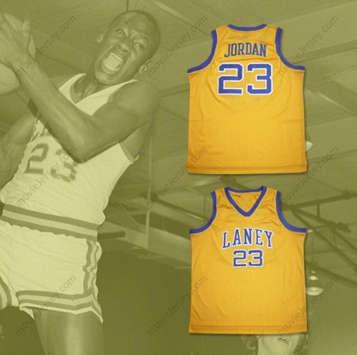 CUSTOM ANY Name Number MICHAEL 23 LANEY HIGH SCHOOL BUCCANEERS YELLOW BASKETBALL JERSEY Top Stitched S-6XL