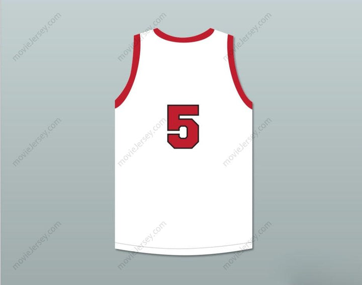 CUSTOM ANY Name Number KENNY SAILORS 5 PROVIDENCE STEAMROLLERS WHITE BASKETBALL JERSEY 3 Top Stitched S-6XL