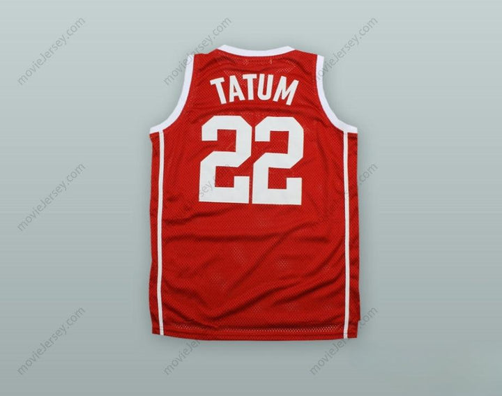 CUSTOM ANY Name Number JAYSON TATUM 22 CHAMINADE COLLEGE PREPARATORY SCHOOL RED BASKETBALL JERSEY Top Stitched S-6XL