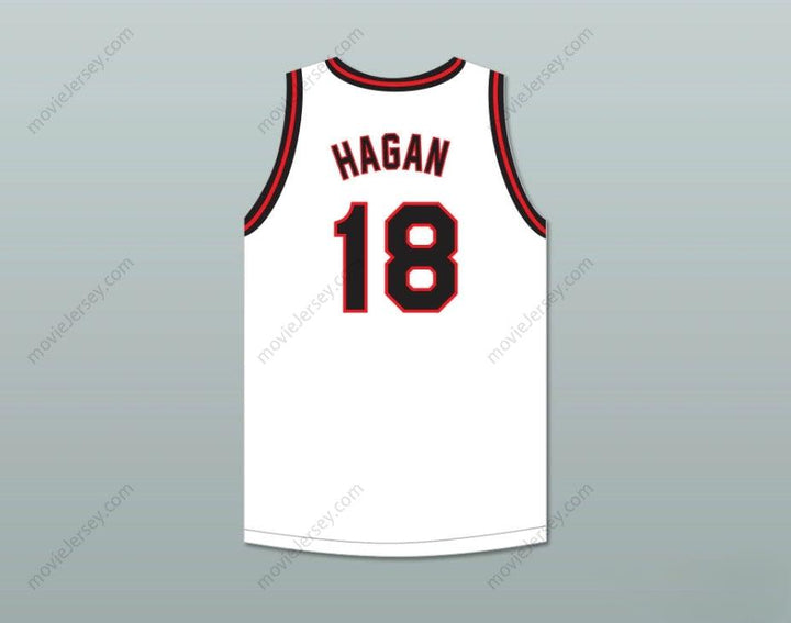 CUSTOM ANY Name Number CLIFF HAGAN 18 OWENSBORO HIGH SCHOOL RED DEVILS WHITE BASKETBALL JERSEY 2 Top Stitched S-6XL