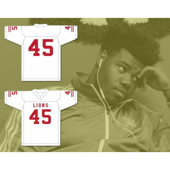 CUSTOM ANY Name Number CALEB GRANT 45 EMCC LIONS FOOTBALL JERSEY INCLUDES PATCHES Top Stitched S-6XL