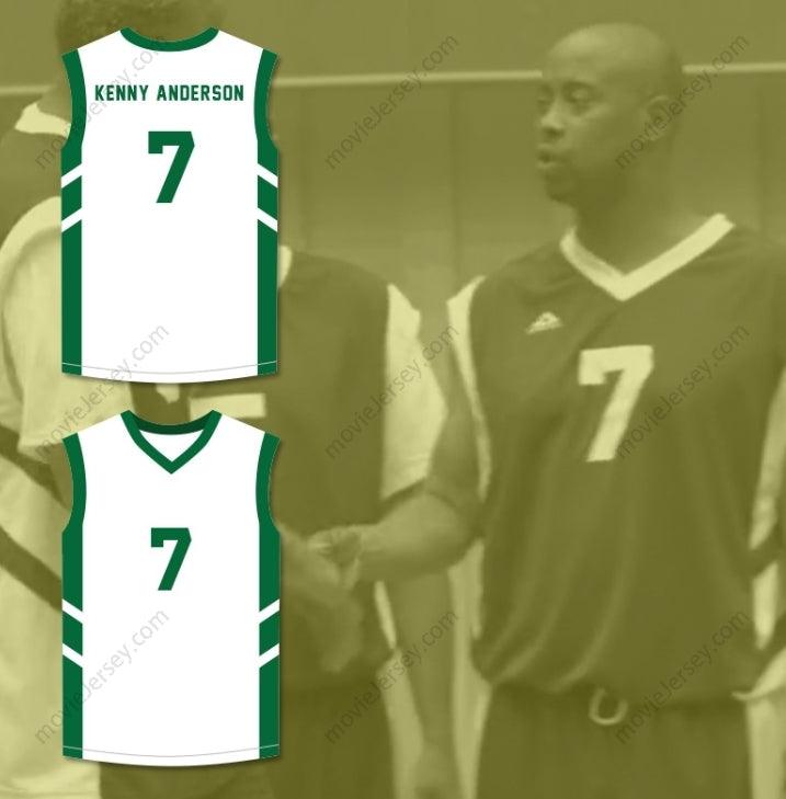 CUSTOM ANY Name Number KENNY ANDERSON 7 WHITE BASKETBALL JERSEY DENNIS RODMAN'S BIG BANG IN PYONGYANG Top Stitched S-6XL