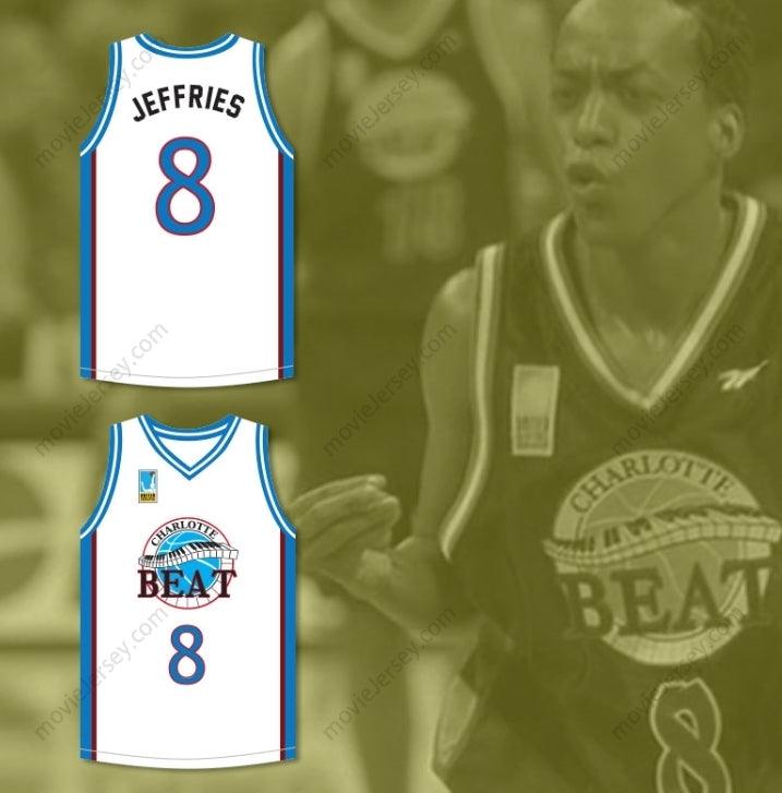 CUSTOM ANY Name Number JAMAL JEFFRIES 8 CHARLOTTE BEAT AWAY BASKETBALL JERSEY WITH UBA PATCH JUWANNA MANN Top Stitched S-6XL