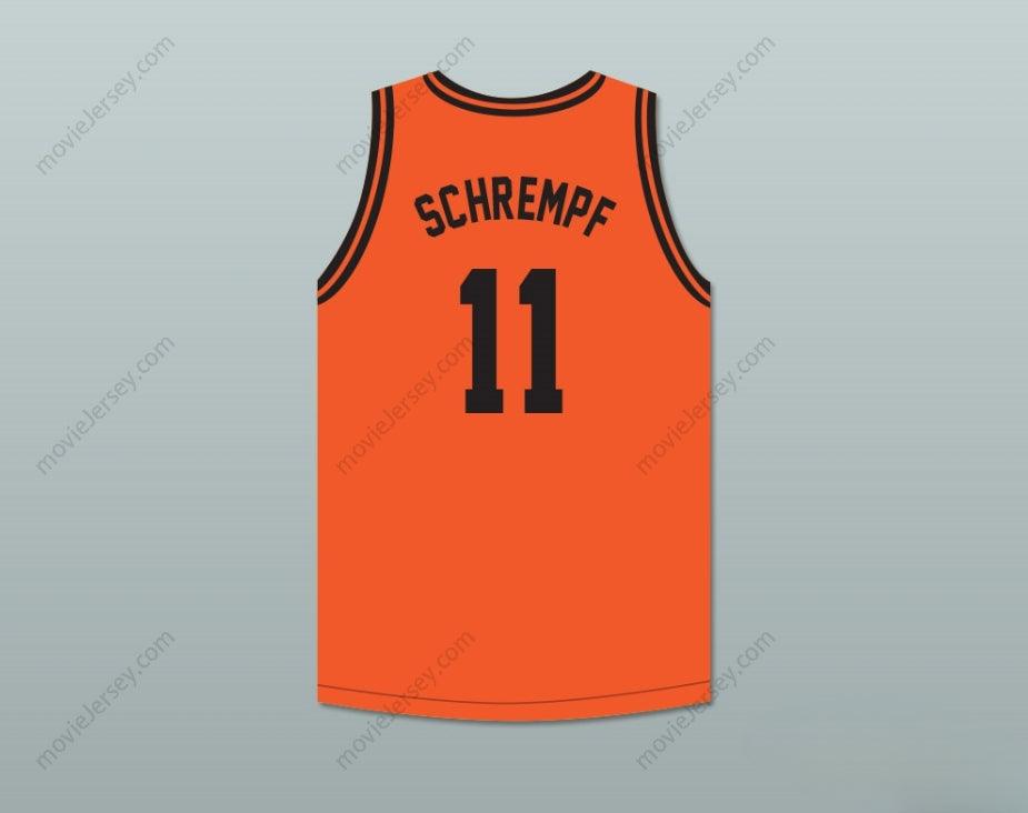 CUSTOM ANY Name Number DETLEF SCHREMPF 11  HIGH SCHOOL TIGERS ORANGE BASKETBALL JERSEY 1 Top Stitched S-6XL