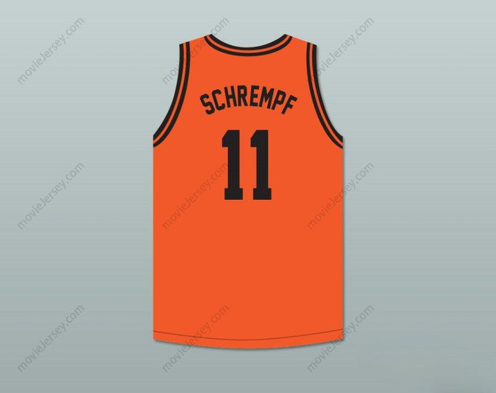 CUSTOM ANY Name Number DETLEF SCHREMPF 11  HIGH SCHOOL TIGERS ORANGE BASKETBALL JERSEY 1 Top Stitched S-6XL
