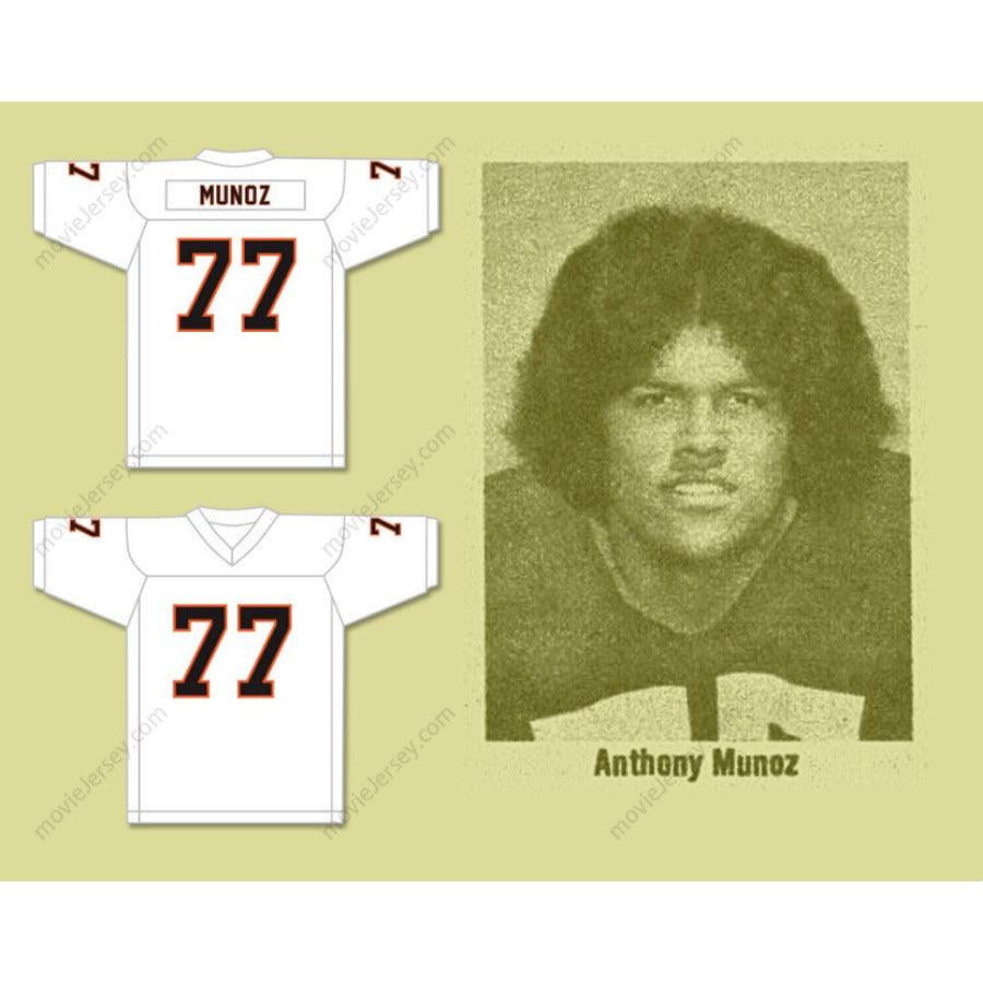 CUSTOM ANY Name Number CUSTOM ANTHONY MUNOZ 77 CHAFFEY HIGH SCHOOL TIGERS FOOTBALL JERSEY Top Stitched S-6XL