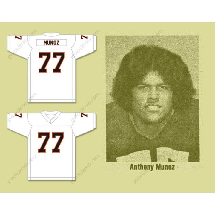 CUSTOM ANY Name Number CUSTOM ANTHONY MUNOZ 77 CHAFFEY HIGH SCHOOL TIGERS FOOTBALL JERSEY Top Stitched S-6XL