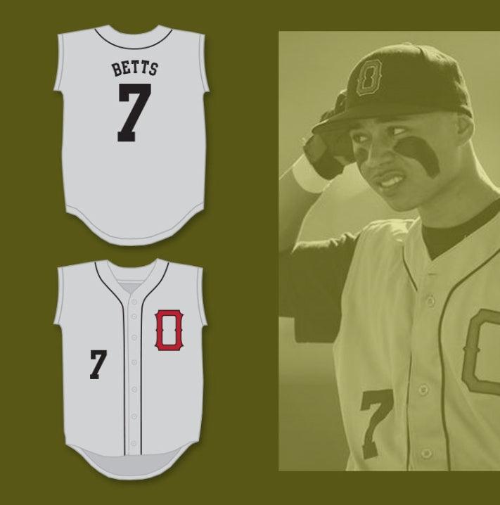 Custom Any Name Number MOOKIE BETTS 7 JOHN OVERTON HIGH SCHOOL  GRAY BASEBALL JERSEY 2 Top Stitched S-6XL
