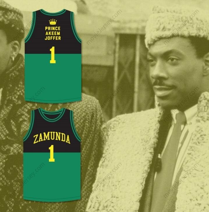CUSTOM ANY Name Number PRINCE AKEEM JOFFER 1 FICTIONAL AFRICAN COUNTRY BLACK/GREEN BASKETBALL JERSEY Top Stitched S-6XL