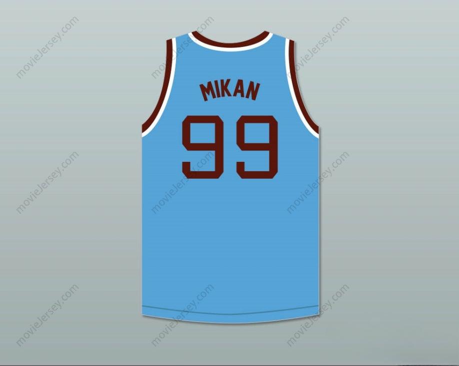 CUSTOM ANY Name Number GEORGE MIKAN 99 JOLIET CATHOLIC HIGH SCHOOL HILLTOPPERS LIGHT BLUE BASKETBALL JERSEY 1 Top Stitched S-6XL