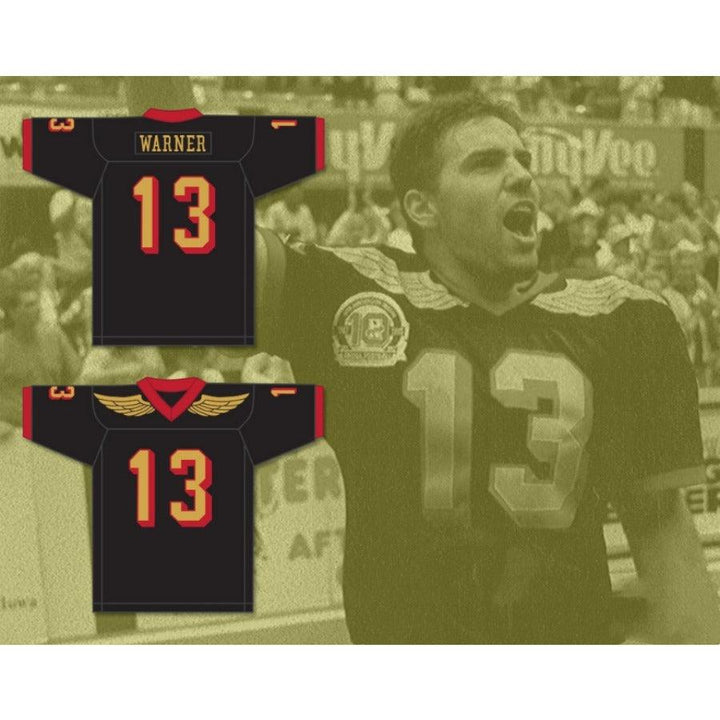 CUSTOM ANY Name Number KURT WARNER 13 IOWA BARNSTORMERS Football Jersey Top Stitched S-6XL