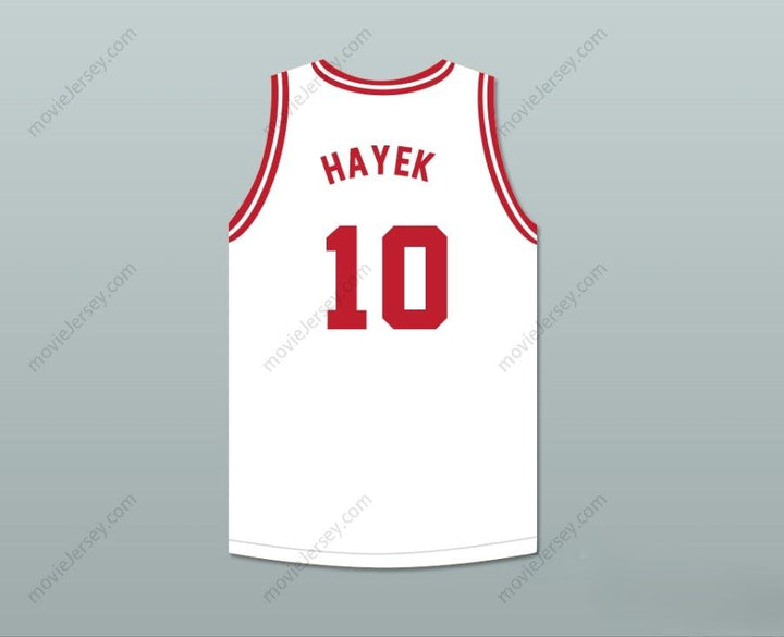 CUSTOM ANY Name Number SALMA HAYEK 10 TIJUANA PIRANHAS WHITE BASKETBALL JERSEY MEXICAN EXPANSION TEAM Top Stitched S-6XL