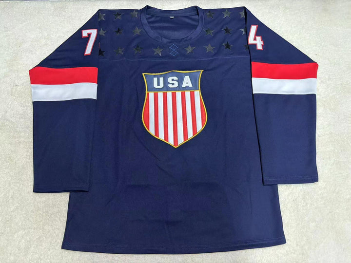 Custom Any Name Number T.J. OSHIE 74 USA NATIONAL TEAM HOCKEY JERSEY  Top Stitched S-6XL