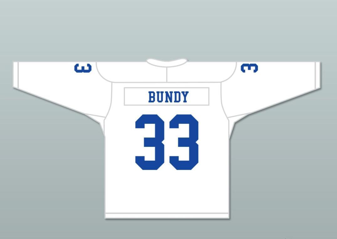 Custom Any Name Number Al Bundy 33 Polk High School White Hockey Jersey Married With Children Stitched Top Stitched S-6XL