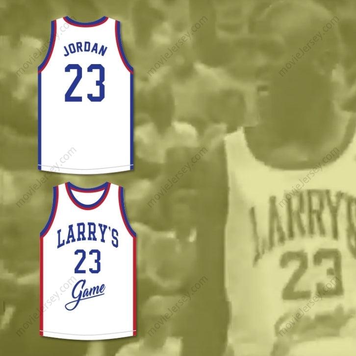 CUSTOM ANY Name Number MICHAEL  23 LARRY'S GAME WHITE BASKETBALL JERSEY 1988 CHARITY EVENT Top Stitched S-6XL
