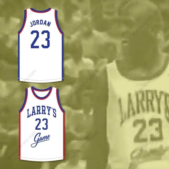 CUSTOM ANY Name Number MICHAEL  23 LARRY'S GAME WHITE BASKETBALL JERSEY 1988 CHARITY EVENT Top Stitched S-6XL