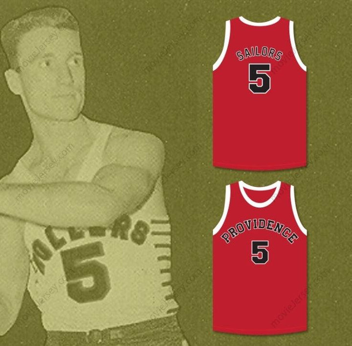 CUSTOM ANY Name Number KENNY SAILORS 5 PROVIDENCE STEAMROLLERS RED BASKETBALL JERSEY 2 Top Stitched S-6XL