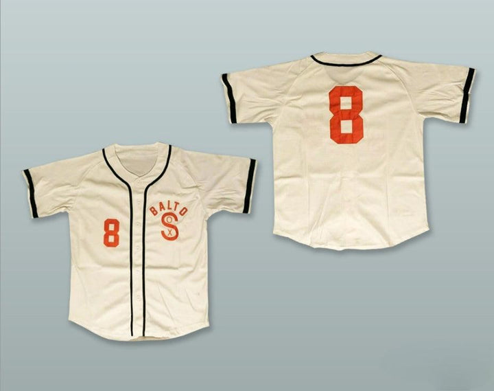 Custom Any Name Number BLACK SOX 8 NEGRO LEAGUE BEIGE BASEBALL JERSEY Top Stitched S-6XL