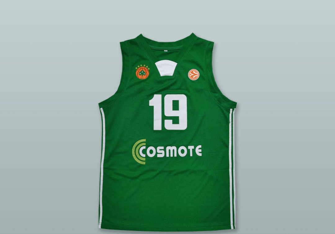Custom Any Name Number Sarunas Jasikevicius 19 Panathinaikos BC Green Basketball Jersey Top Stitched S-6XL