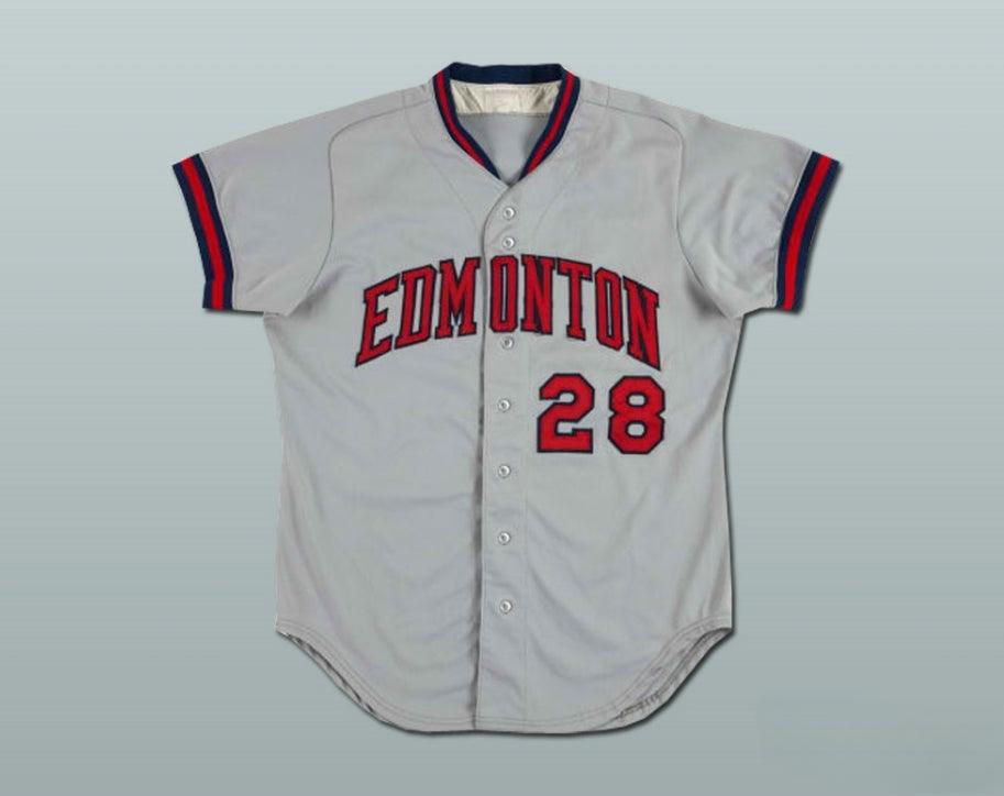 Custom Any Name Number EDMONTON TRAPPERS BASEBALL JERSEY ANY PLAYER OR NUMBER NEW Top Stitched S-6XL