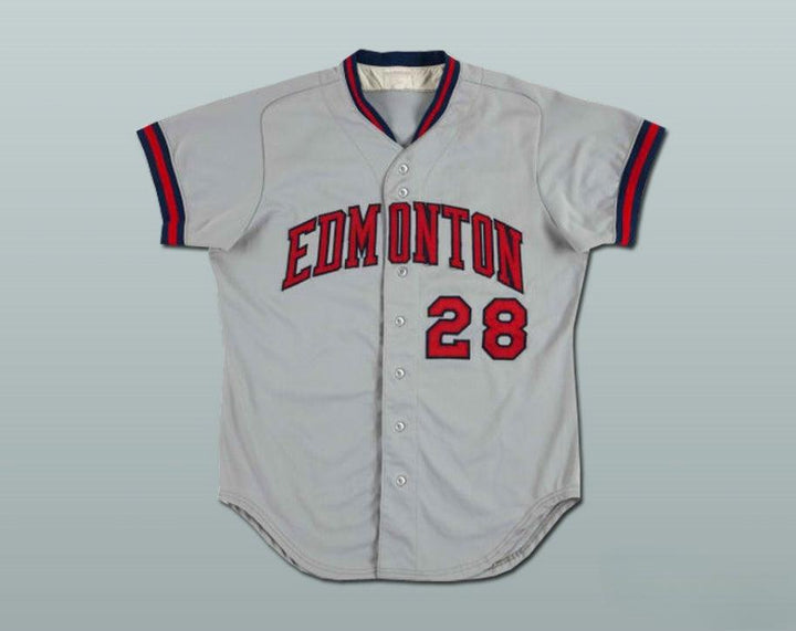 Custom Any Name Number EDMONTON TRAPPERS BASEBALL JERSEY ANY PLAYER OR NUMBER NEW Top Stitched S-6XL