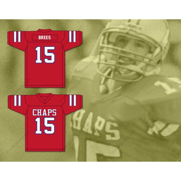 CUSTOM ANY Name Number DREW BREES 15 WESTLAKE HIGH SCHOOL CHAPARRALS RED FOOTBALL JERSEY Top Stitched S-6XL