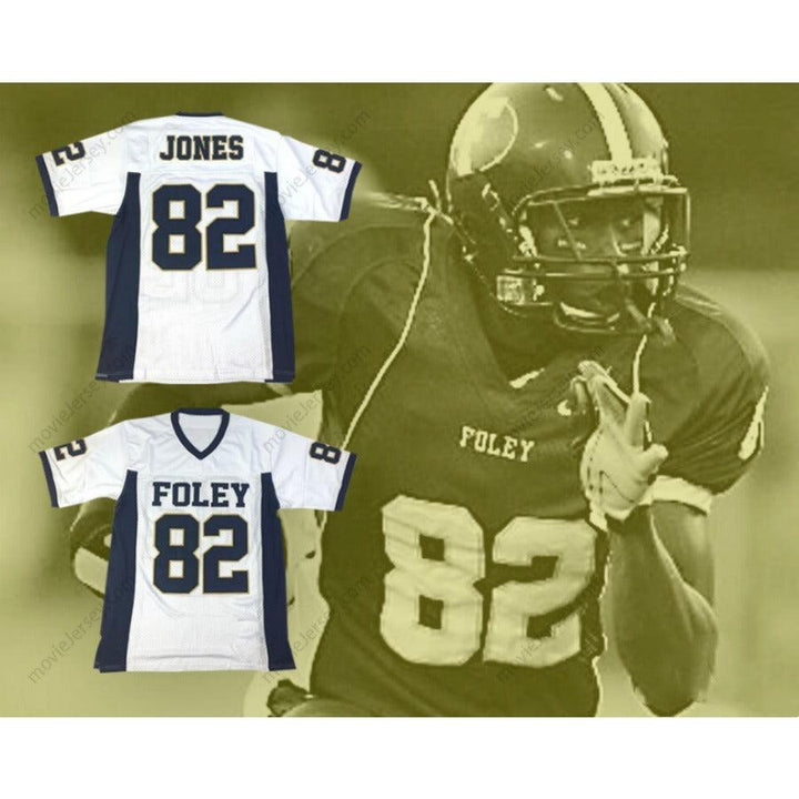 CUSTOM ANY Name Number JULIO JONES 82 FOLEY HIGH SCHOOL LIONS WHITE FOOTBALL JERSEY Top Stitched S-6XL