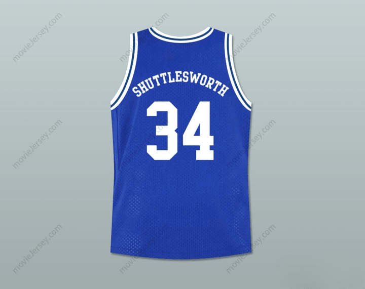 CUSTOM ANY Name Number JESUS SHUTTLESWORTH 34 BLUE LINCOLN HIGH SCHOOL BASKETBALL JERSEY HE GOT GAME Top Stitched S-6XL