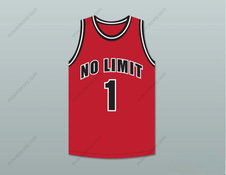 CUSTOM ANY Name Number MASTER P 1 NO LIMIT RED BASKETBALL JERSEY Top Stitched S-6XL