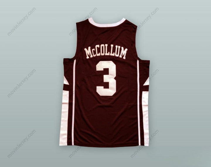 CUSTOM ANY Name Number CJ MCCOLLUM 3 LEHIGH MOUNTAIN BROWN BASKETBALL JERSEY Top Stitched S-6XL