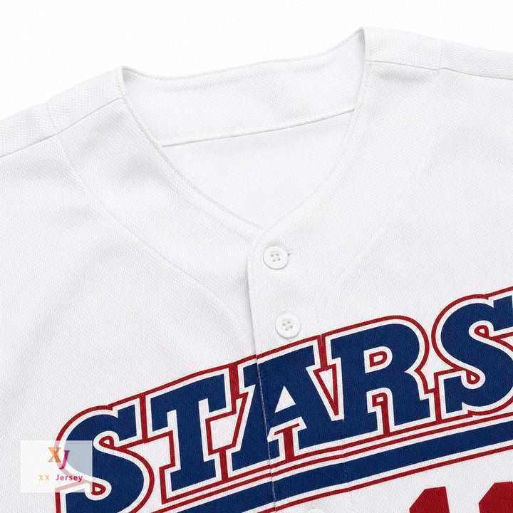 Custom Any Name Number HILO STARS 11  WHITE BASEBALL JERSEY Top Stitched S-6XL