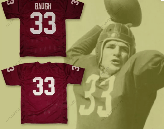 CUSTOM ANY Name Number SAMMY BAUGH 33 WASHINGTON BURGUNDY FOOTBALL JERSEY Top Stitched S-6XL