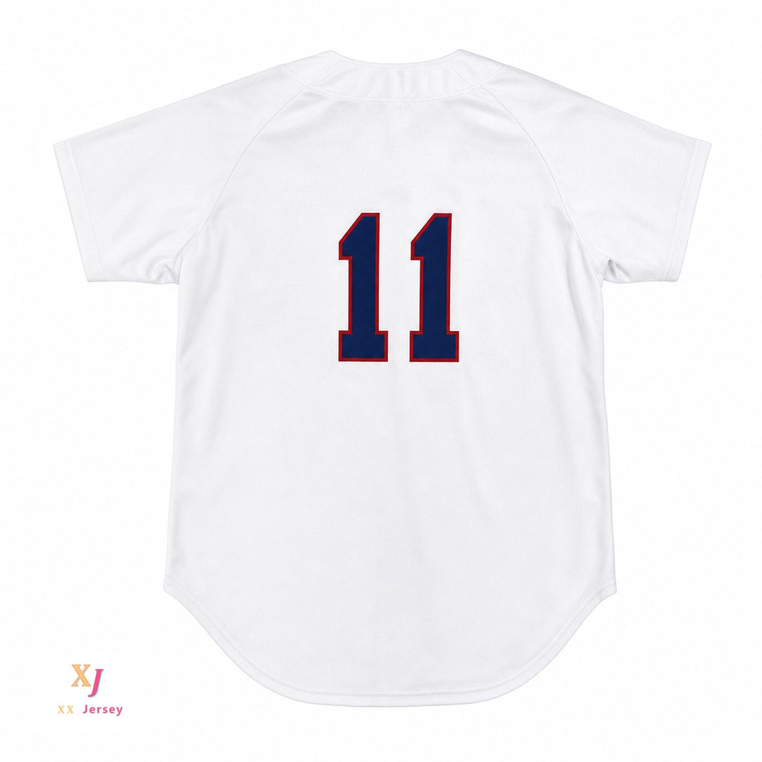Custom Any Name Number HILO STARS 11  WHITE BASEBALL JERSEY Top Stitched S-6XL